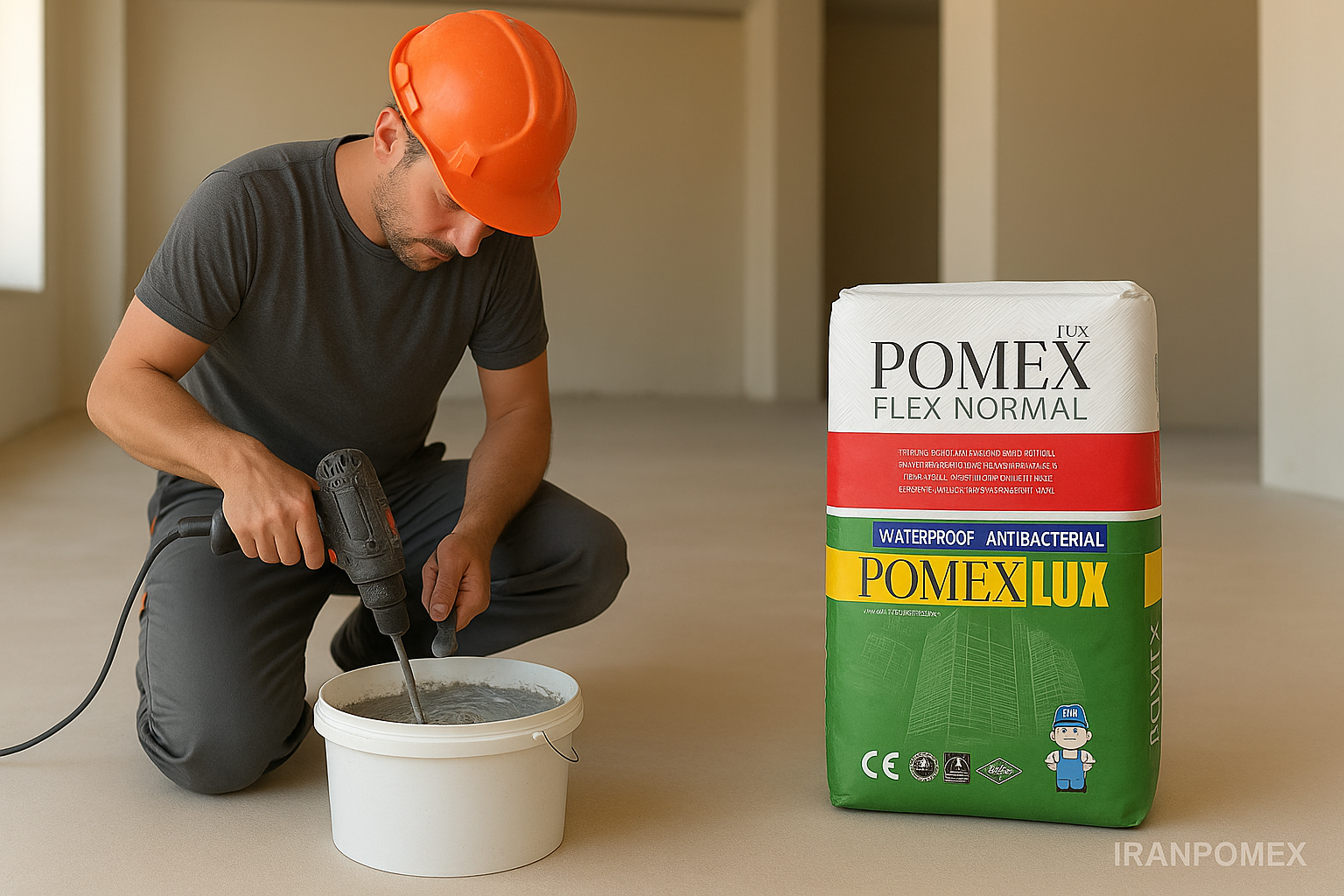 Pomex Flex Normal Tile Adhesive Mixing Webp